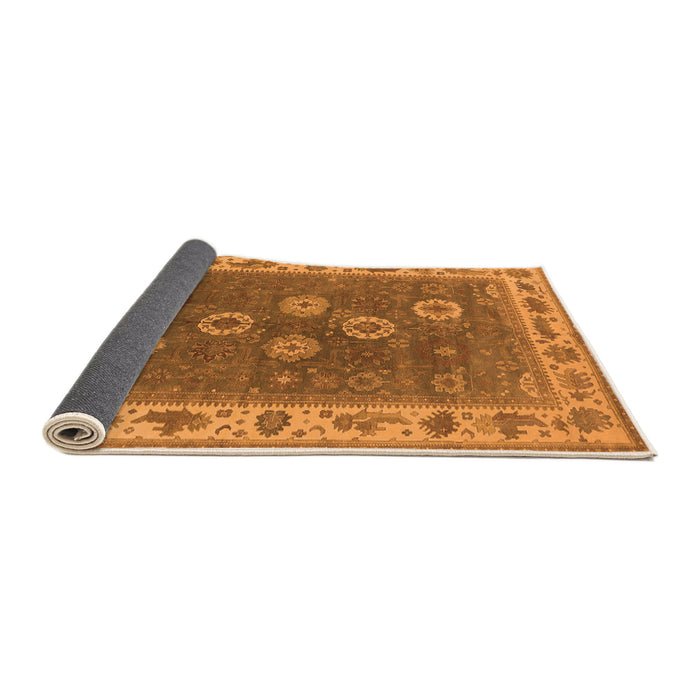 Sideview of Oriental Orange Traditional Rug, urb1420org