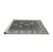 Sideview of Machine Washable Oriental Gray Traditional Rug, wshurb1420gry