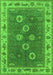 Oriental Green Traditional Rug, urb1420grn