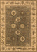 Machine Washable Oriental Brown Traditional Rug, wshurb1420brn