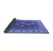 Sideview of Oriental Blue Traditional Rug, urb1420blu