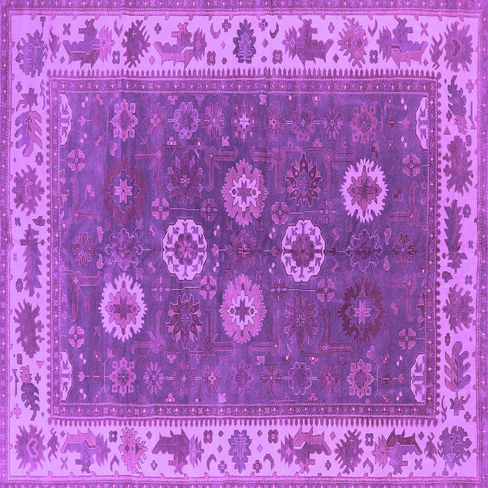 Square Oriental Purple Traditional Rug, urb1420pur