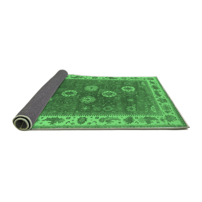 Sideview of Oriental Emerald Green Traditional Rug, urb1420emgrn