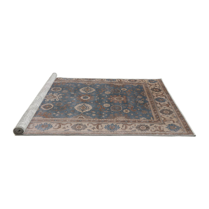 Sideview of Machine Washable Industrial Modern Sandstone Brown Rug, wshurb1421