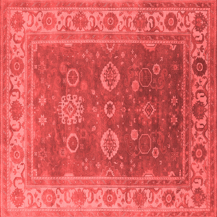 Machine Washable Oriental Red Traditional Rug, wshurb1421red