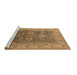 Sideview of Machine Washable Oriental Brown Traditional Rug, wshurb1421brn