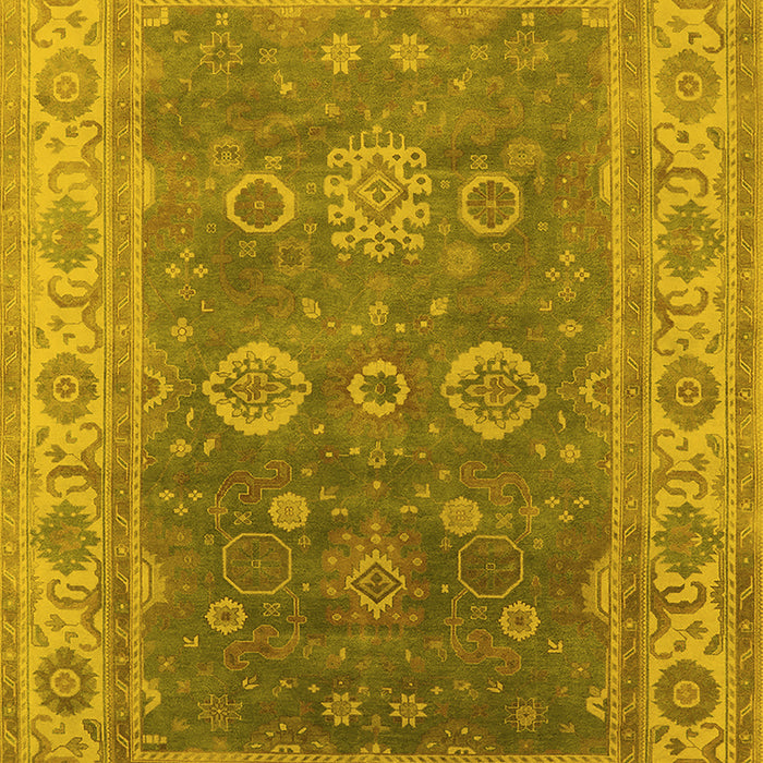 Oriental Yellow Traditional Rug, urb1421yw