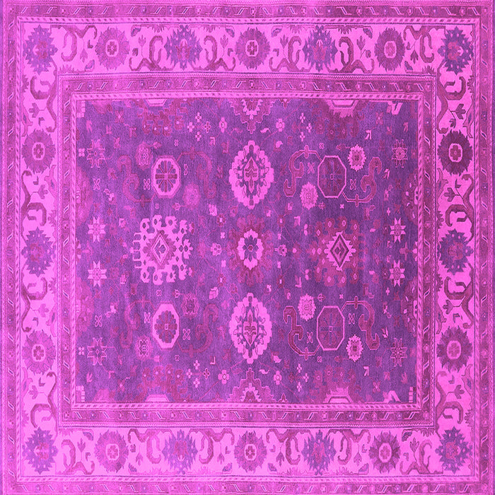 Square Oriental Pink Traditional Rug, urb1421pnk
