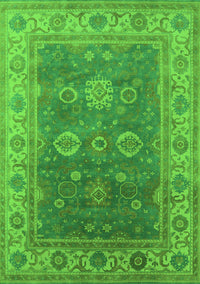 Oriental Green Traditional Rug, urb1421grn
