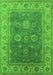 Oriental Green Traditional Rug, urb1421grn
