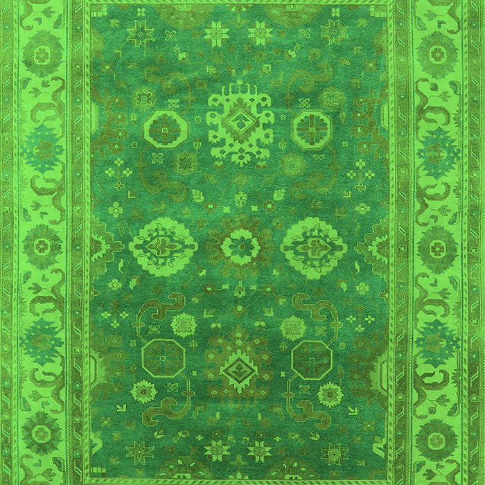 Oriental Green Traditional Rug, urb1421grn