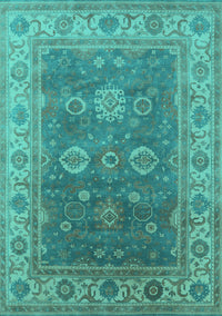 Oriental Turquoise Traditional Rug, urb1421turq