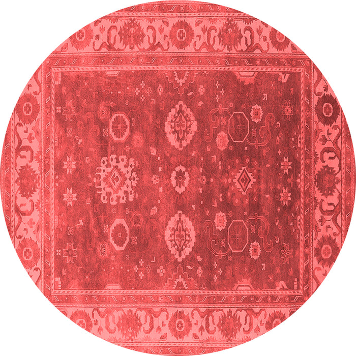 Machine Washable Oriental Red Traditional Rug, wshurb1421red