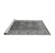 Sideview of Machine Washable Oriental Gray Traditional Rug, wshurb1421gry