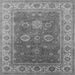 Square Machine Washable Oriental Gray Traditional Rug, wshurb1421gry