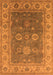 Machine Washable Oriental Orange Traditional Area Rugs, wshurb1421org