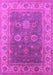 Machine Washable Oriental Pink Traditional Rug, wshurb1421pnk