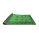Sideview of Oriental Emerald Green Traditional Rug, urb1422emgrn