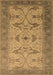 Machine Washable Oriental Brown Traditional Rug, wshurb1422brn