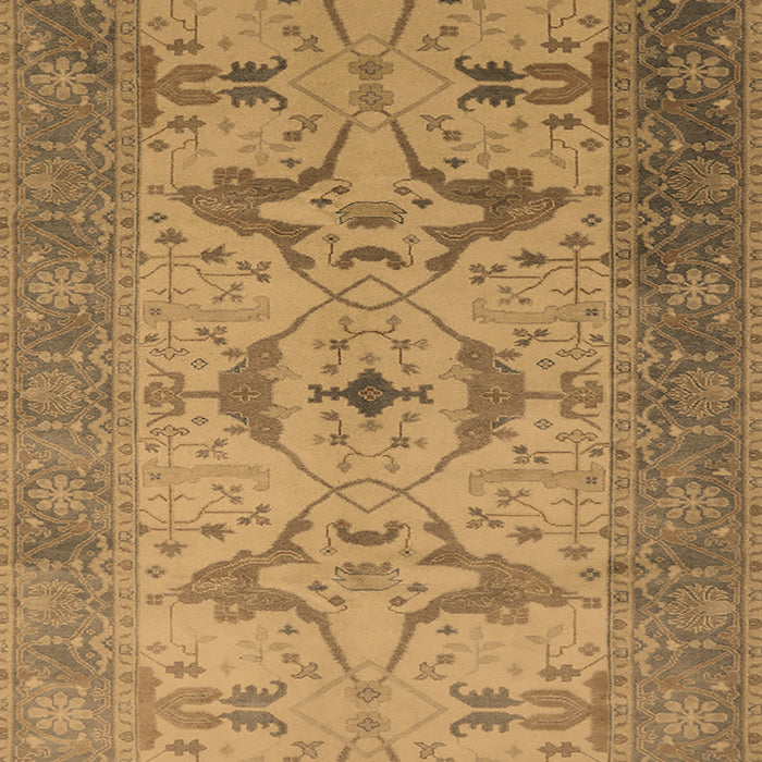 Machine Washable Oriental Brown Traditional Rug, wshurb1422brn