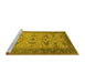 Sideview of Machine Washable Oriental Yellow Traditional Rug, wshurb1422yw