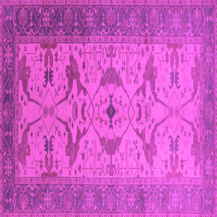 Square Oriental Pink Traditional Rug, urb1422pnk