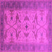 Square Oriental Pink Traditional Rug, urb1422pnk