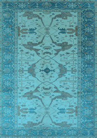 Oriental Light Blue Traditional Rug, urb1422lblu