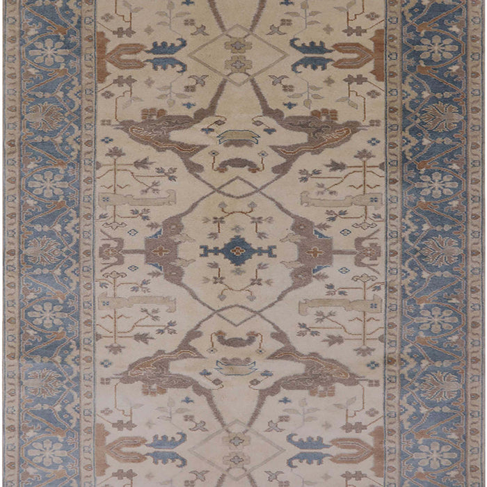 Mid-Century Modern Sandstone Brown Oriental Rug, urb1422