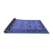 Sideview of Oriental Blue Traditional Rug, urb1422blu
