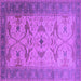 Square Oriental Purple Traditional Rug, urb1422pur