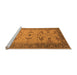 Sideview of Machine Washable Oriental Orange Traditional Area Rugs, wshurb1422org