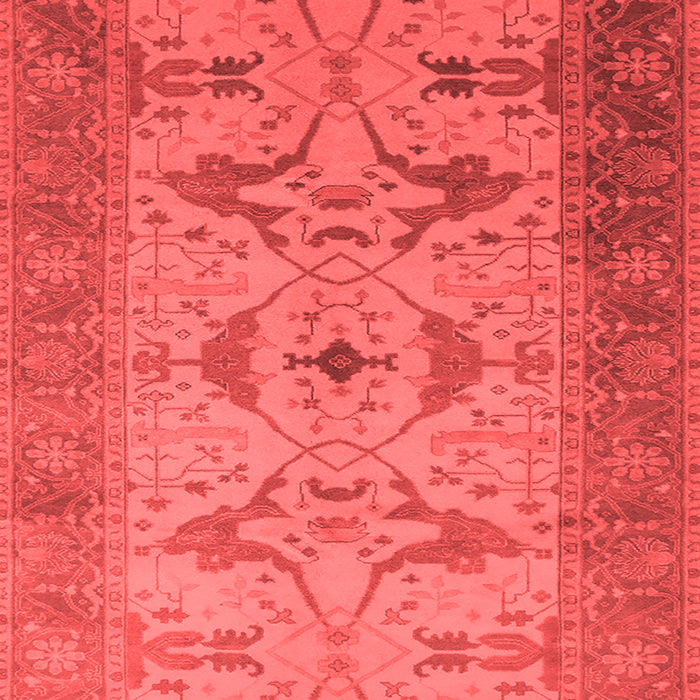 Machine Washable Oriental Red Traditional Rug, wshurb1422red