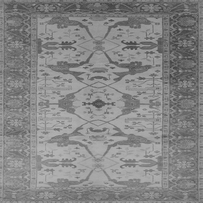 Square Machine Washable Oriental Gray Traditional Rug, wshurb1422gry