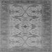 Square Machine Washable Oriental Gray Traditional Rug, wshurb1422gry