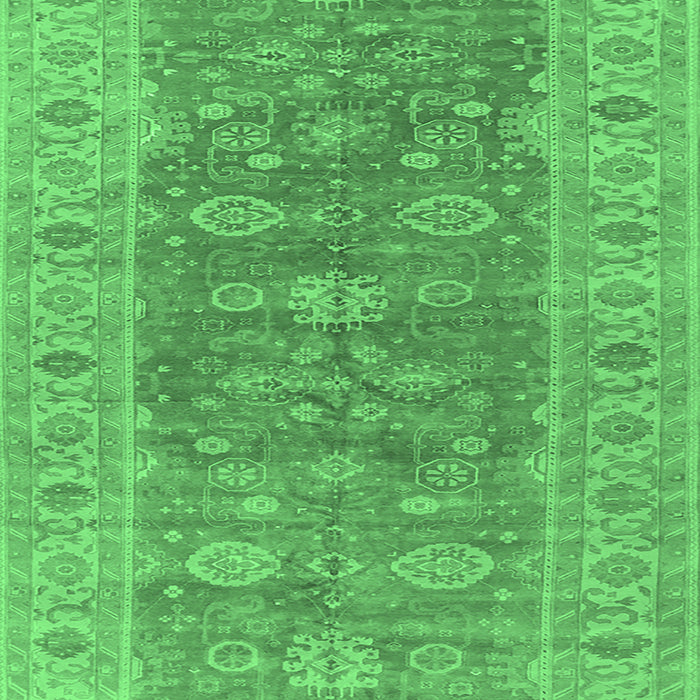 Oriental Emerald Green Traditional Rug, urb1423emgrn