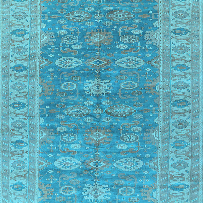 Oriental Light Blue Traditional Rug, urb1423lblu