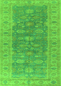 Oriental Green Traditional Rug, urb1423grn