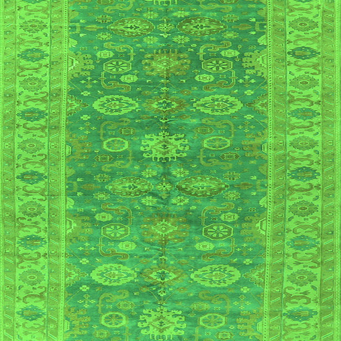 Oriental Green Traditional Rug, urb1423grn