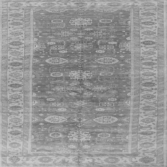 Square Machine Washable Oriental Gray Traditional Rug, wshurb1423gry