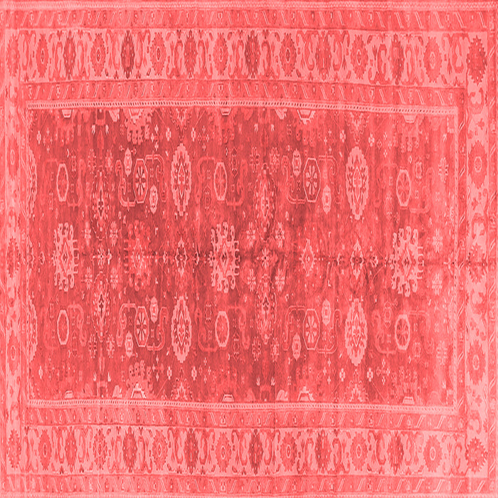 Machine Washable Oriental Red Traditional Rug, wshurb1423red