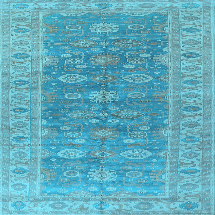 Square Oriental Light Blue Traditional Rug, urb1423lblu