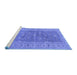 Sideview of Machine Washable Oriental Blue Traditional Rug, wshurb1423blu