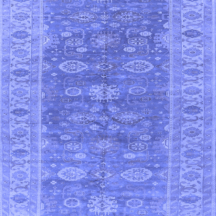 Machine Washable Oriental Blue Traditional Rug, wshurb1423blu