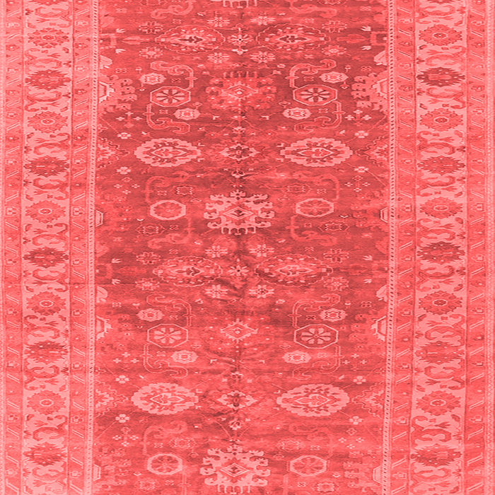 Machine Washable Oriental Red Traditional Rug, wshurb1423red