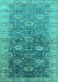 Oriental Turquoise Traditional Rug, urb1424turq