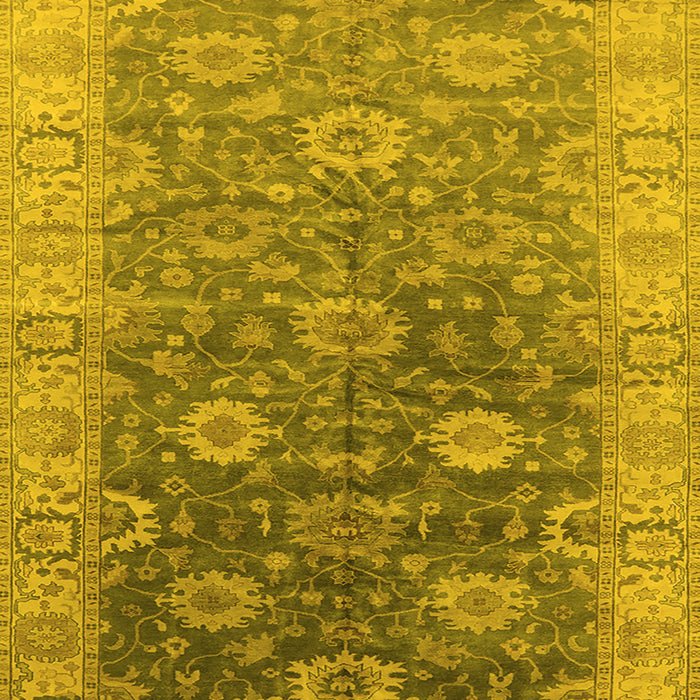 Oriental Yellow Traditional Rug, urb1424yw