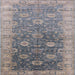 Square Mid-Century Modern Mist Blue Oriental Rug, urb1424