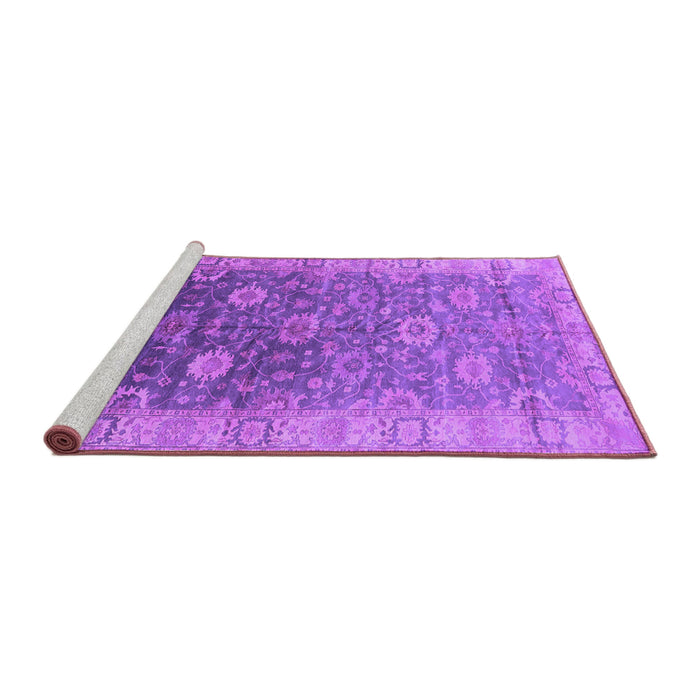 Sideview of Machine Washable Oriental Purple Traditional Area Rugs, wshurb1424pur