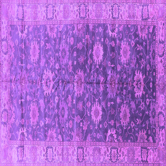 Square Oriental Purple Traditional Rug, urb1424pur